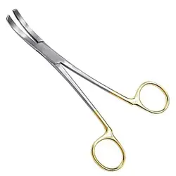 Crown Holder Forceps with Tungsten Carbide Insert Temporary Crown Remover Large Curved Forceps