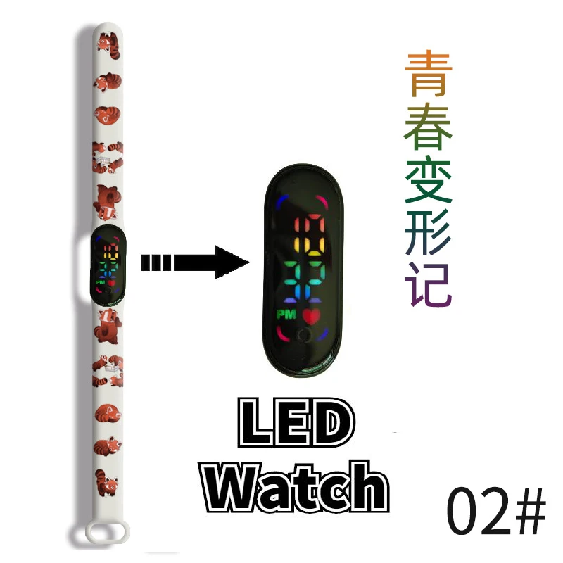 子供用時計,子供用時計,赤い時計,シリコン,Mi LED,防水