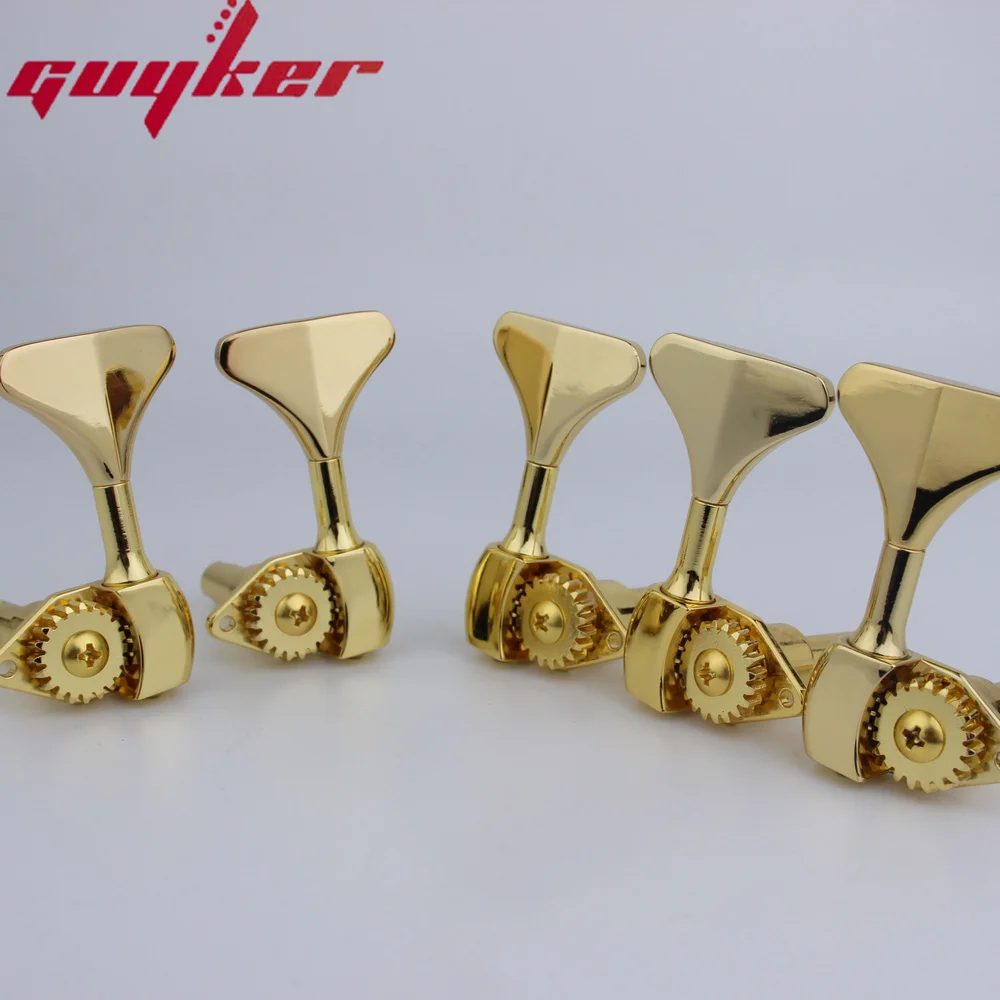 New Bass Tuners 1:20 Ratio Guitar Machine Gold Heads Guitar Tuning Key Pegs Open Gear