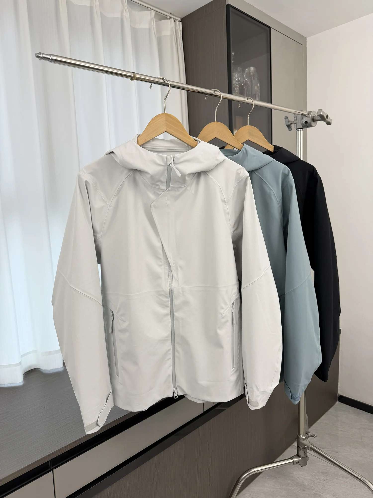 

Functional Casual Hooded Jaet Men's Spring Outdoor Sports Windproof Water-resistant Faion Urban Sle Long Sve Zipper