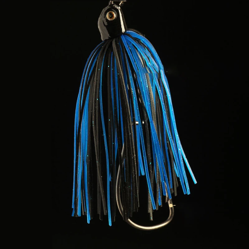1pc12g Rubber Jig Head Weedless Jig Jigging Hook Fishing Lures Jigging Lure With Weed Guard For Sea Bass