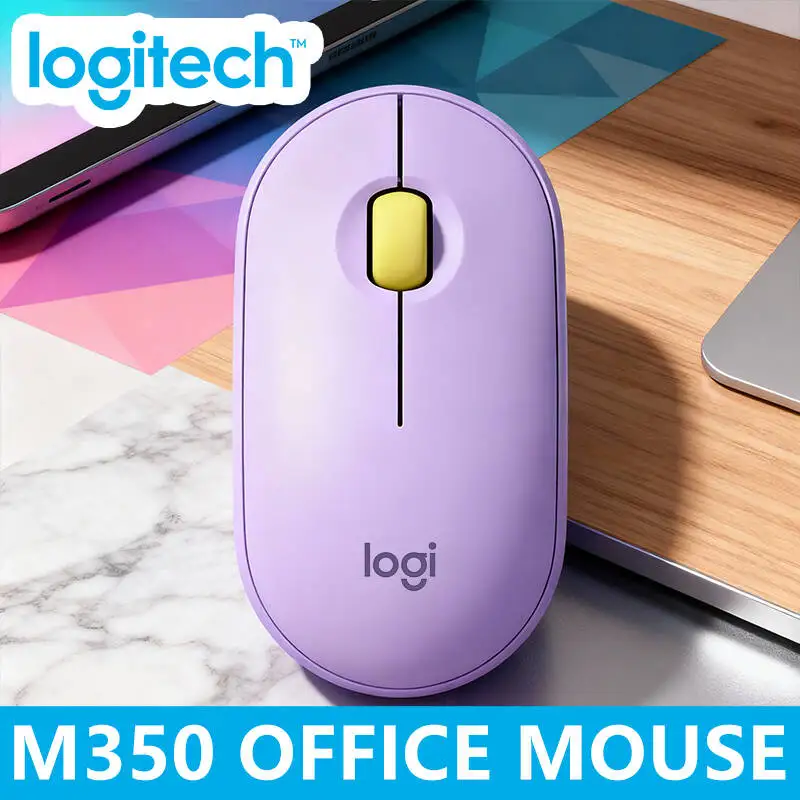 

Беспроводная бесшумная мышь Logitech M350, милый ноутбук для мальчиков и девочек, домашний офис, легкий, удобный, портативный
