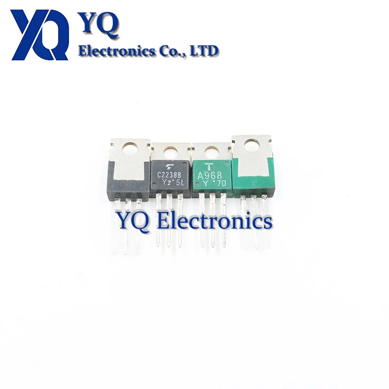 10Pairs/lot 2SA968B or 2SA968 + 2SC2238B or 2SC2238 TO-220 5A 160V NPN + PNP Transistor Audio pairing tube
