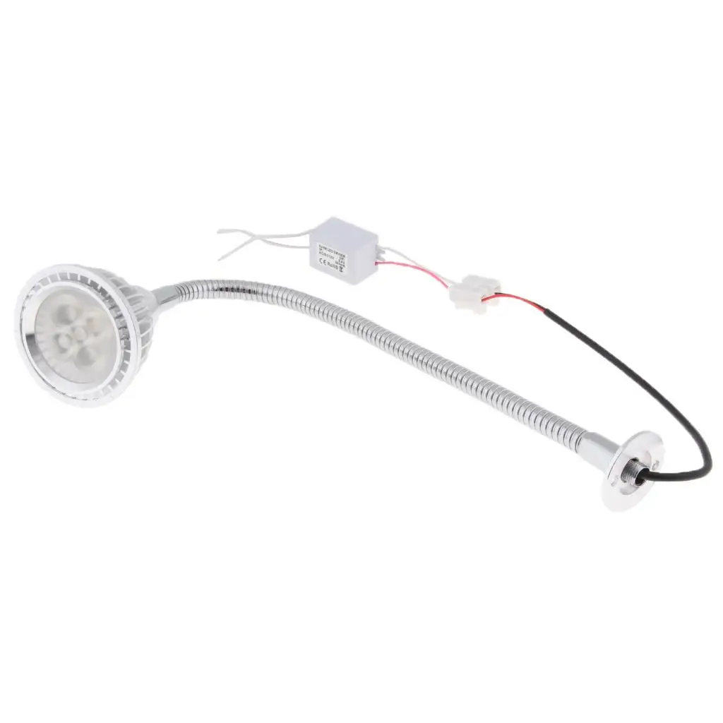 Luz de lectura LED con cuello de cisne - 5W, 12V, 6000K, tabla/luz para barco