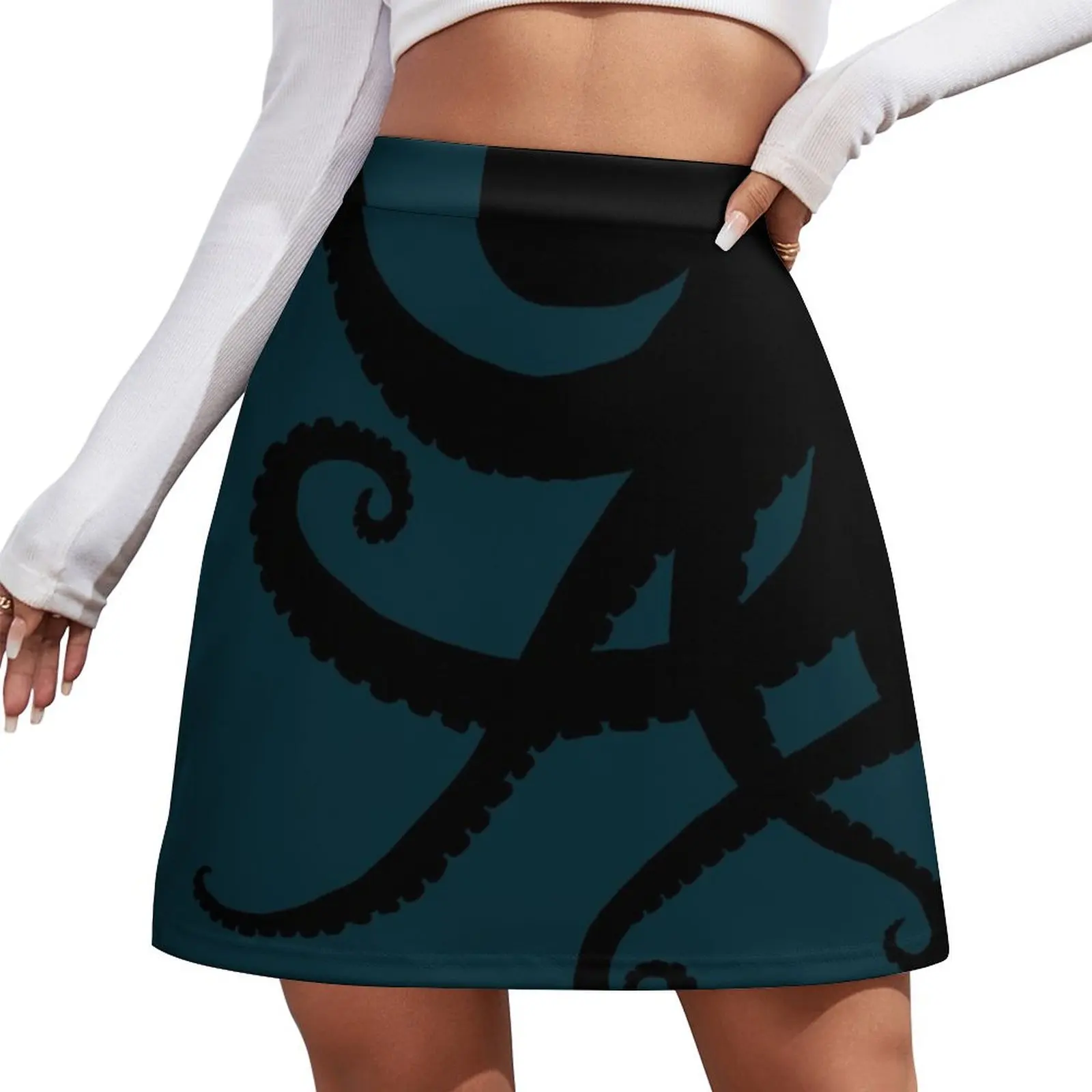 

Octopus Silhouette, by Amber Marine  2015 Mini Skirt clothes for women mini skirt korean fashion Woman skirt