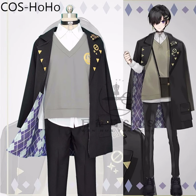 COS-HoHo Vtuber Holostars Kanade Izuru Game Suit Autumn Winter Handsome Uniform Cosplay Costume Halloween Party Role Play Outfit