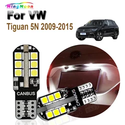 2Pcs T10 Car Bulbs LED License Plate Lamp For Volkswagen VW Tiguan 5N 2009-2015 Car Interior Parking Lights