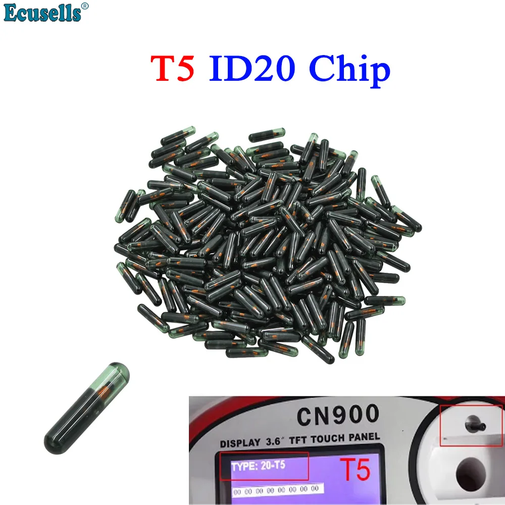 5/10/20/50pcs Original Car Key Chip T5 ID20 Auto Transponder Chip / T5 ID20 Glass Chip