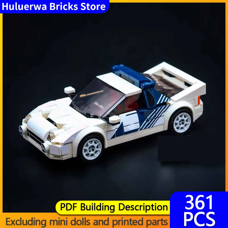 Popular Speed Champion Model MOC Building 4-Cylinder Super Rally Car Modular Technology Gifts Holiday Assemble Children Toy Suit