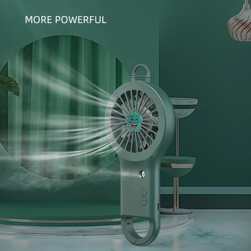 Quạt USB Cầm Tay Mini Di Động Tiện Dụng Quạt Xịt Linh Hoạt Kẹp Lỗ Treo Trang Sức Giọt