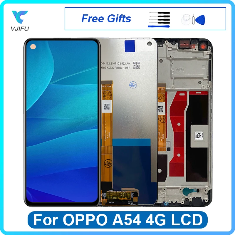 For OPPO A54 4G LCD Display CPH2239 Touch Screen Digitizer With Frame Assembly Display Screens Replacement 100% Tested Free Tool