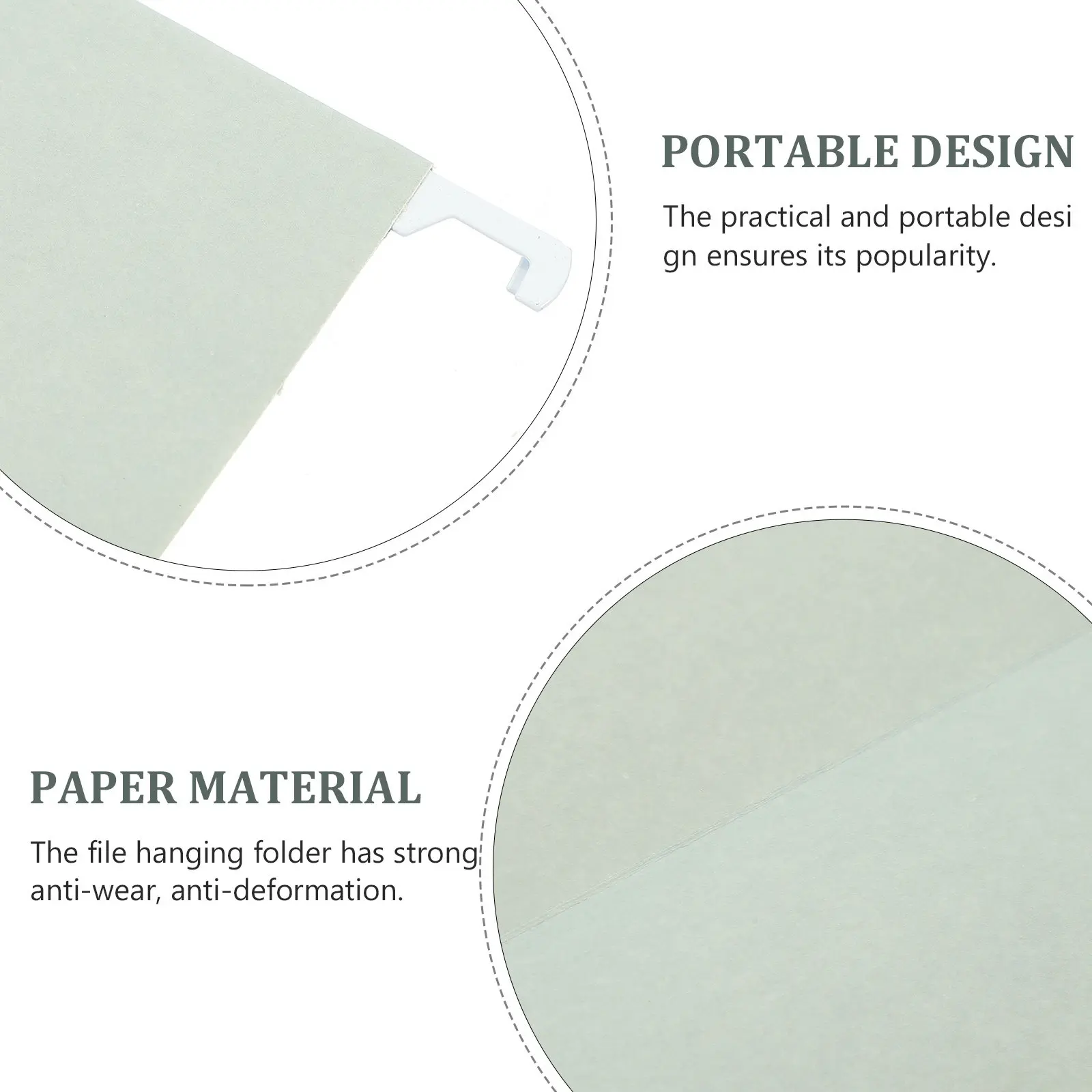 5Pcs Portable Hanging File Folders Paper Office Filing Organizer Receipt Holder Document Container for Home School