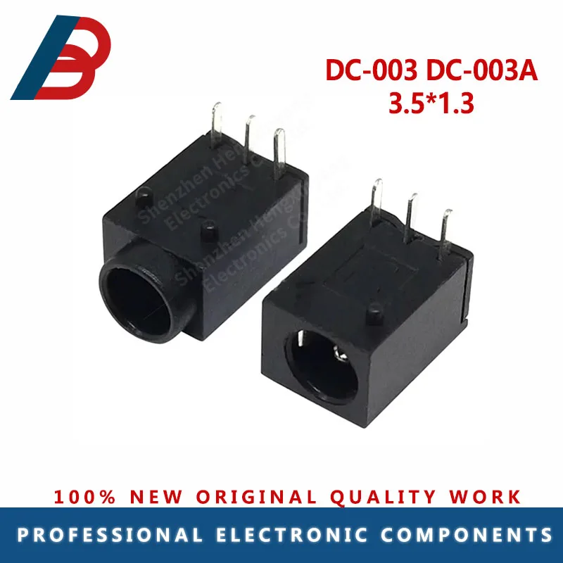 10PCs dc-003 dc-003a 3.5mm x 1.3mm DC power jack 3 pin plug female socket connector