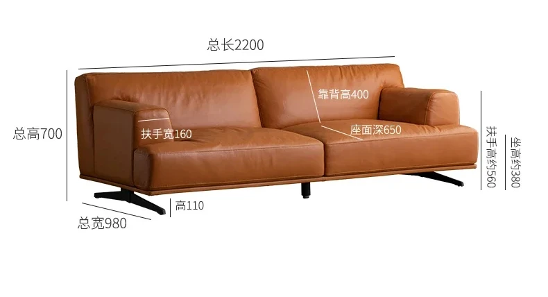 

Ретро кожаный диван для маленькой квартиры, гостиной, антикварный дизайнерский кожаный диван, светлый, роскошный