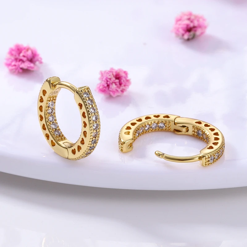 Echte Liebesfeder-Ohrringe aus 925er Sterlingsilber, passend für Original-Charms, Creolen für Damen und Mädchen, Ohrstecker, edler Schmuck, Geschenke – Detail 8