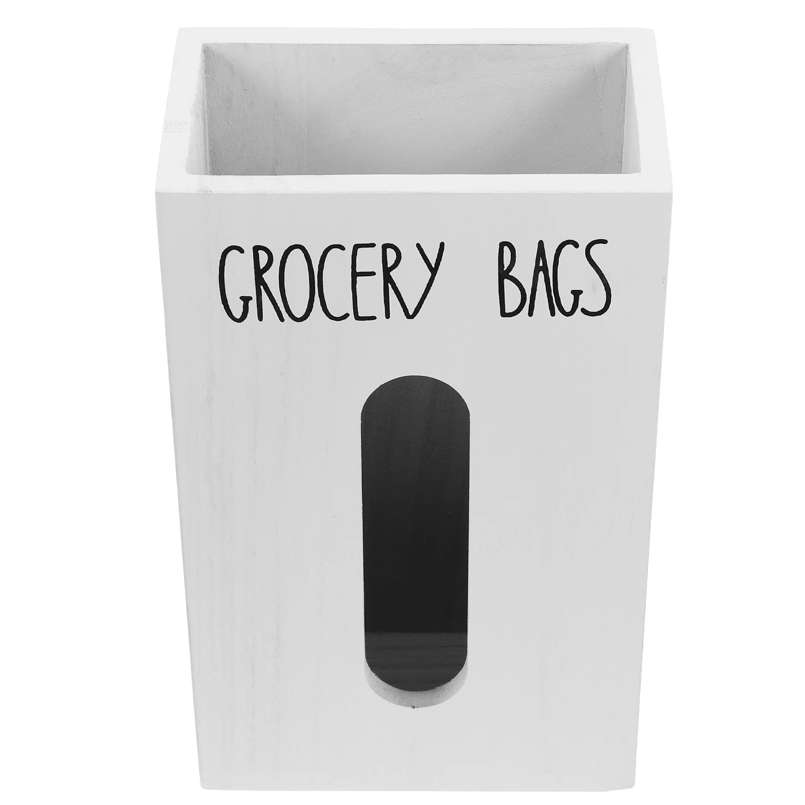 

Trash Bag Holder Wooden Storage Box for Plastic Bags Large Capacity Organizer Home Office Decor Grocery Container