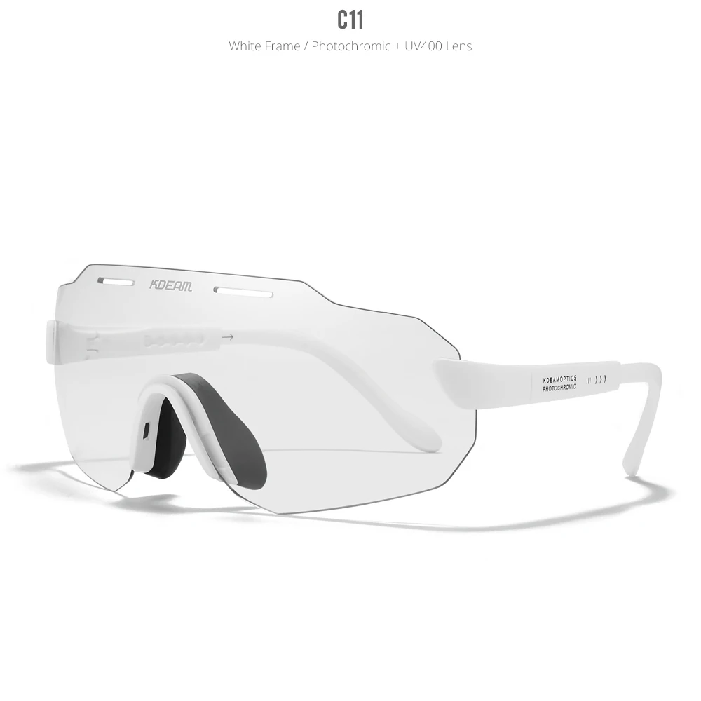 KDEAM Hohe-Ende Radfahren Gläser Ultra Licht TR90 Material Photochrome/Polarisierte Sonnenbrille Männer Einstellbare Tempel Länge