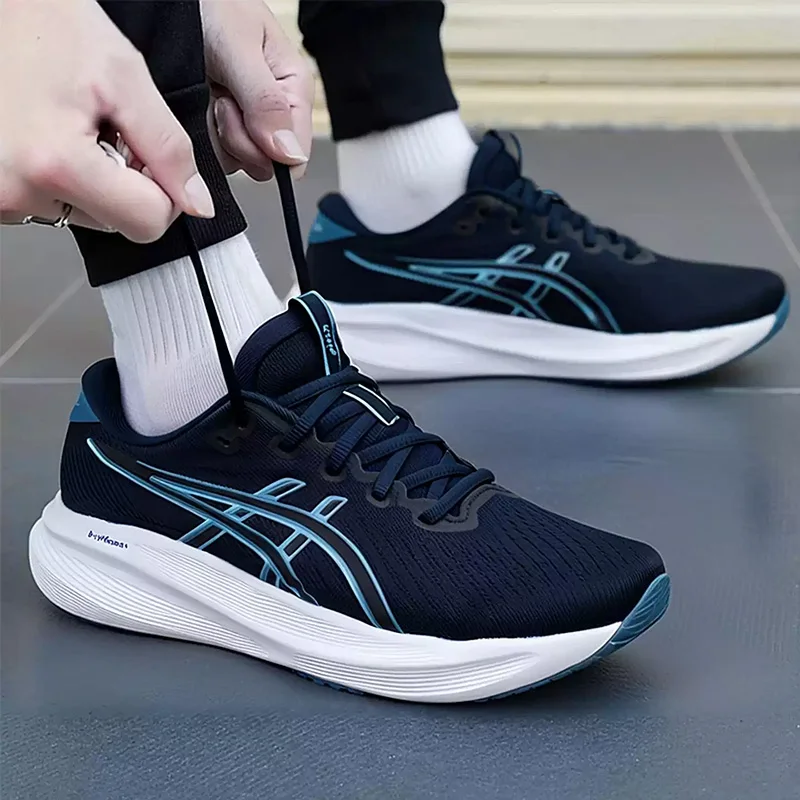 Asics  GEL-CONTEND 4 Navy White Breathable Mesh Cushion Lightweight Daily Training Running Shoes 1011C080-402