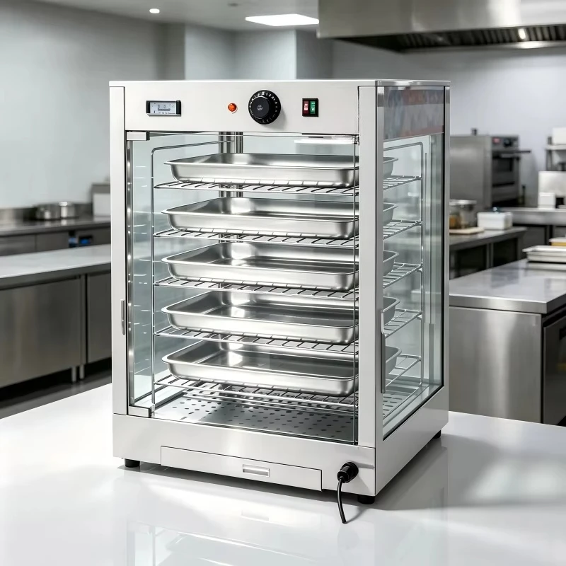 Commercial Glass Front Food Warming Display Cabinet Constant Temperature Holding for Catering Service