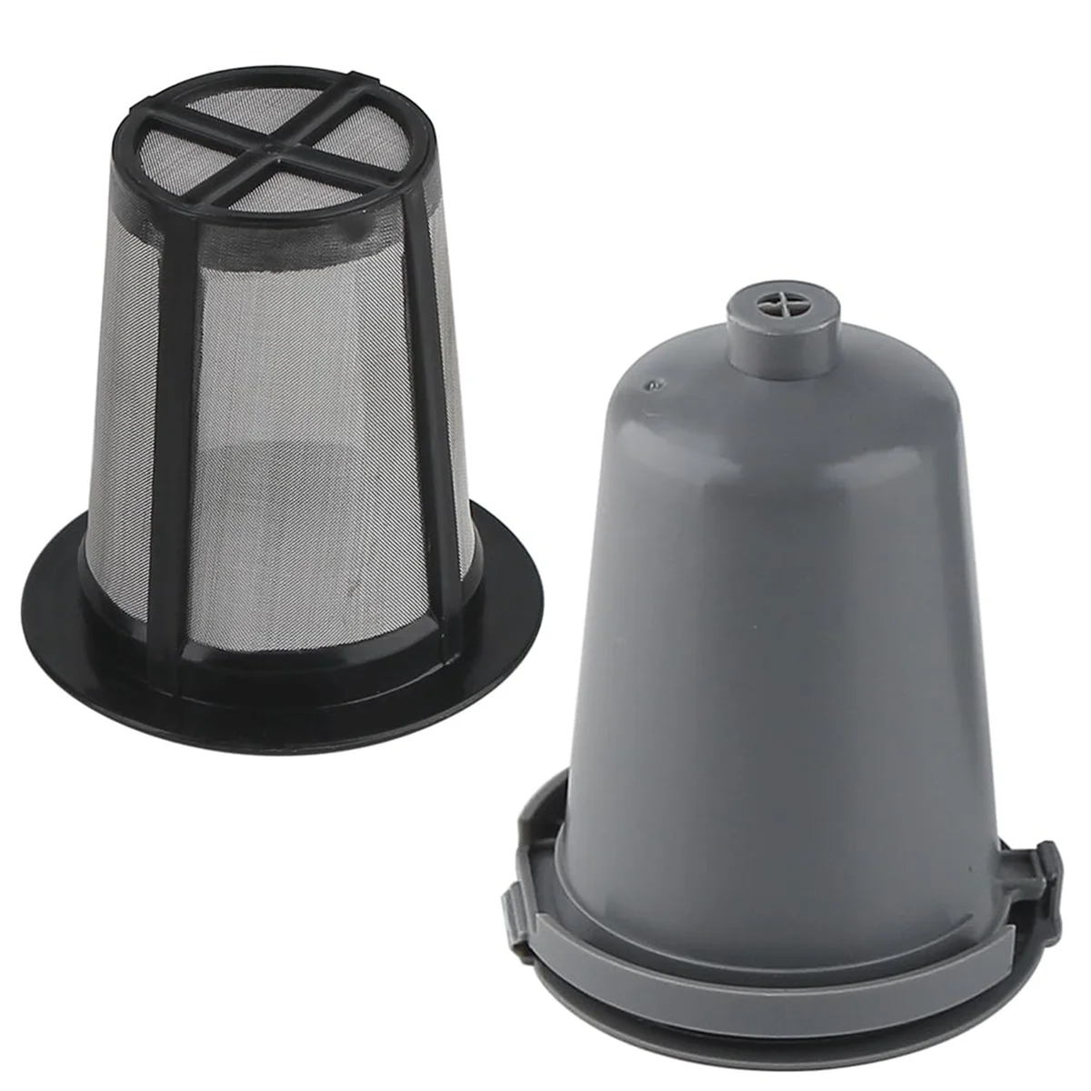 A62K Replacement Parts 2pcs Grey Reusable Filter Cup, Compatible for Single Coffee Makers