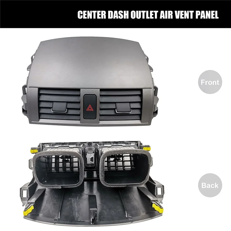 Panel Ventilasi Udara Outlet A/C Dash Pusat Mobil dengan Sakelar Darurat untuk Toyota Corolla 2008-2013 55670-02160