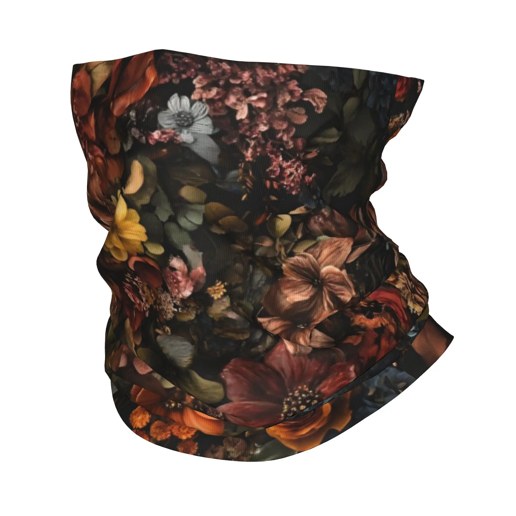 Custom Retro Flower Winter Headband Neck Warmer Women Men Ski Running Tube Scarf Fashionable Digital Print Face Bandana Gaiter