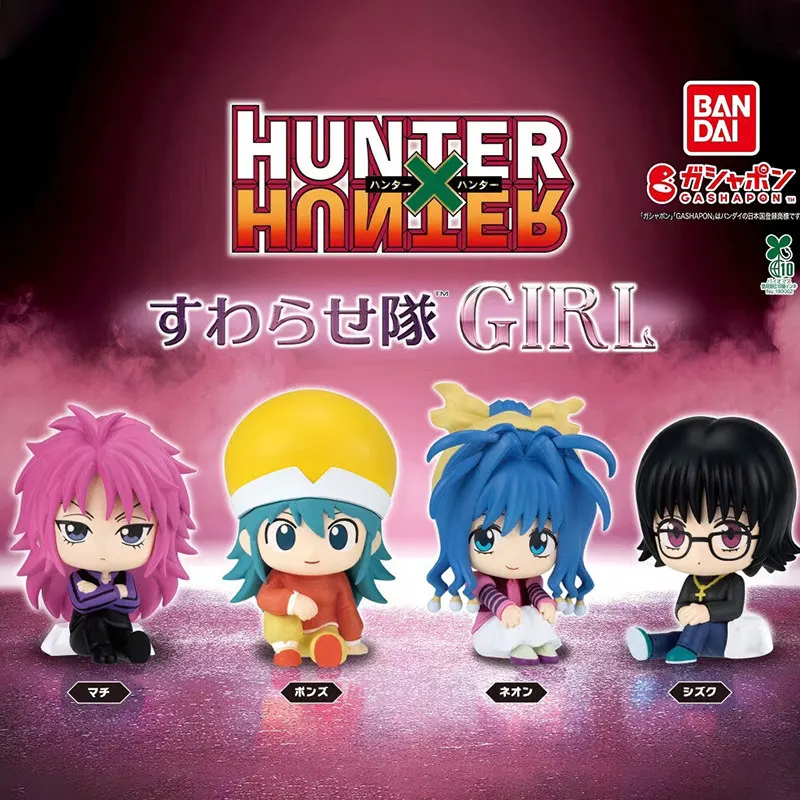 Genuine Gacha Scale Model HUNTER GON FREECSS Killua Zoldyck Kurapika Character Sitting Sculpture Action Figure Toys
