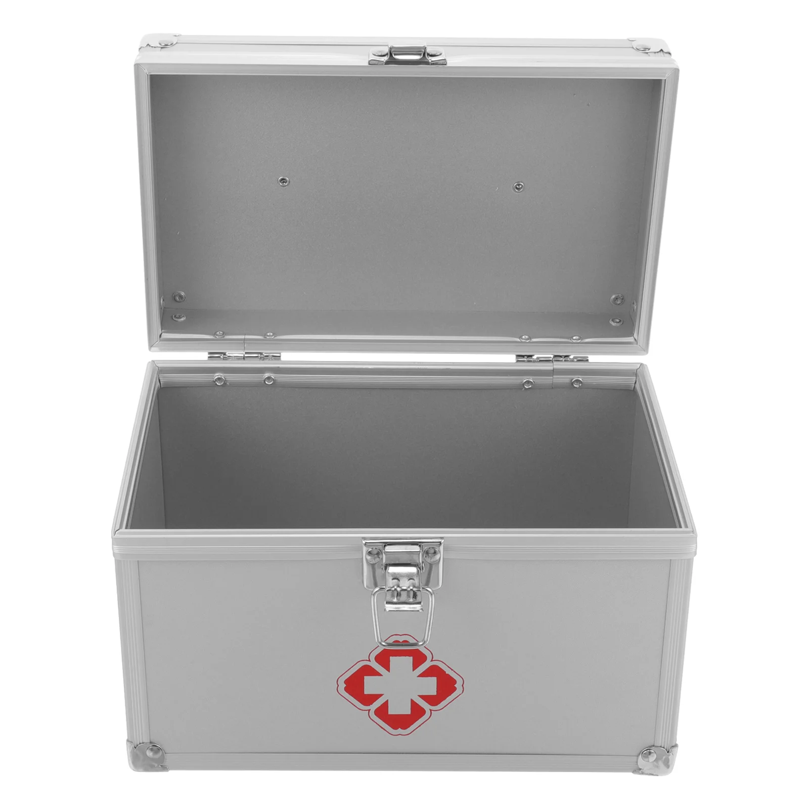 Medicine Box Case with Handle Sturdy First Aid Kit Metal Household Organizer Chest Portable Cabinet