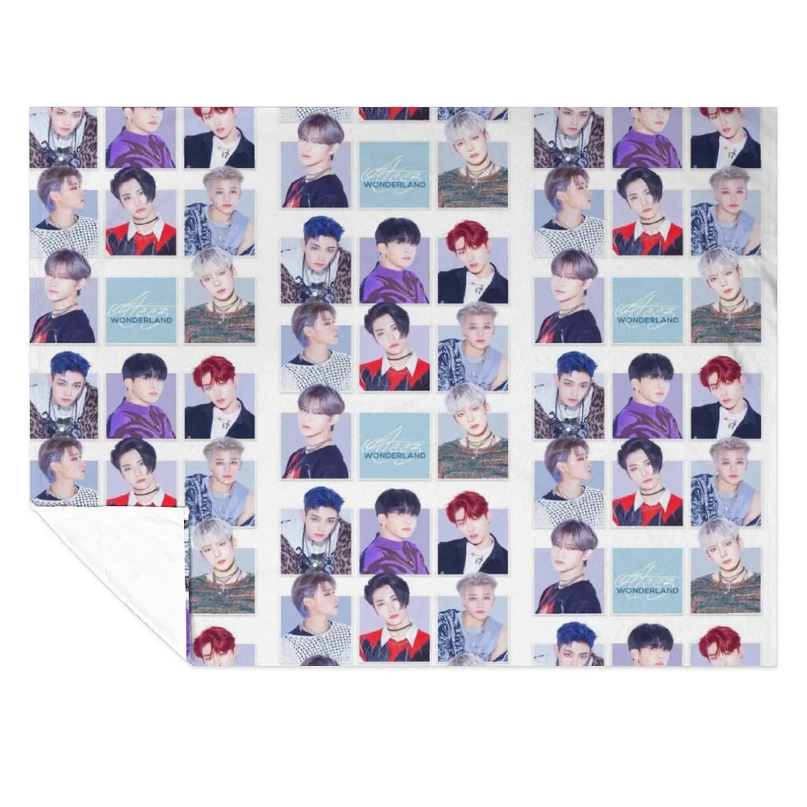 Ateez Throw Blanket warm winter For Sofa Thin sofa bed Bed linens Blankets