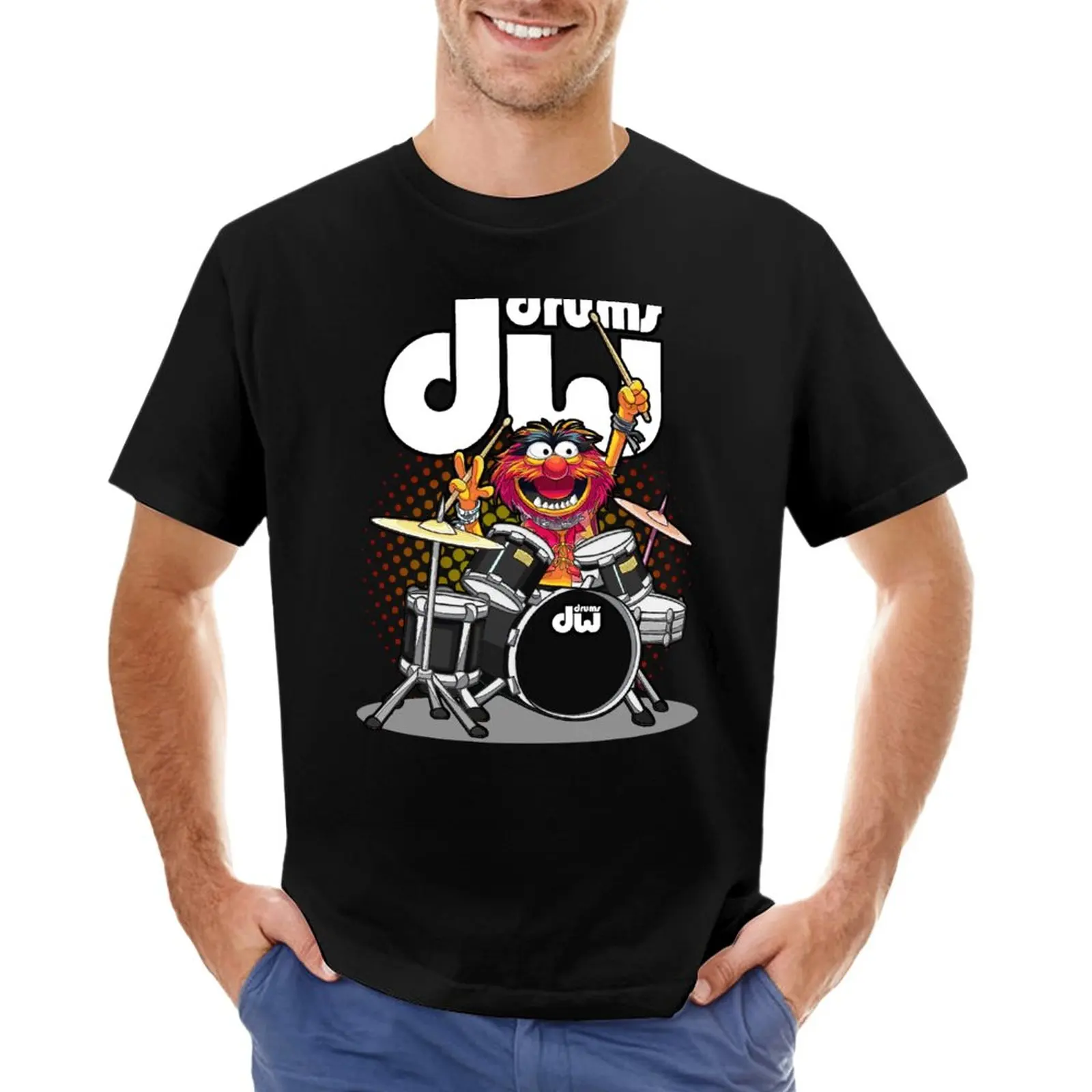 ANIMAL DRUMMER DW DRUMS BLACK T-Shirt shirts graphic tees designer t shirt men