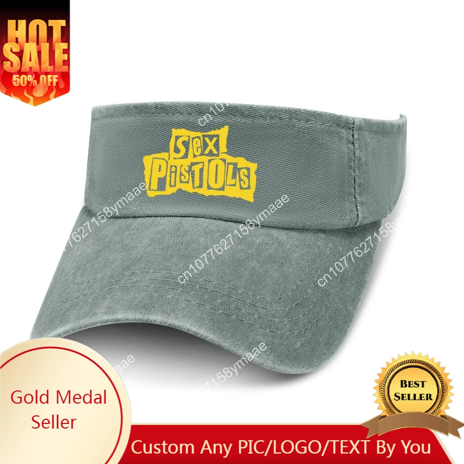 Sex Pistols Sun Visor Leaky Top Cowboy Hats Mens Womens Customize DIY Cap Sports Baseball Tennis Golf Caps Empty Open Top Hat