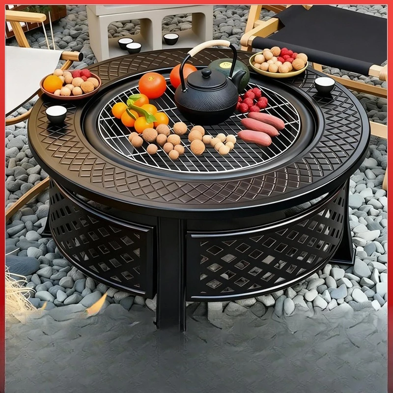 

Outdoor BBQ l Household Tea Grill Heating Charcoal Heating Patio