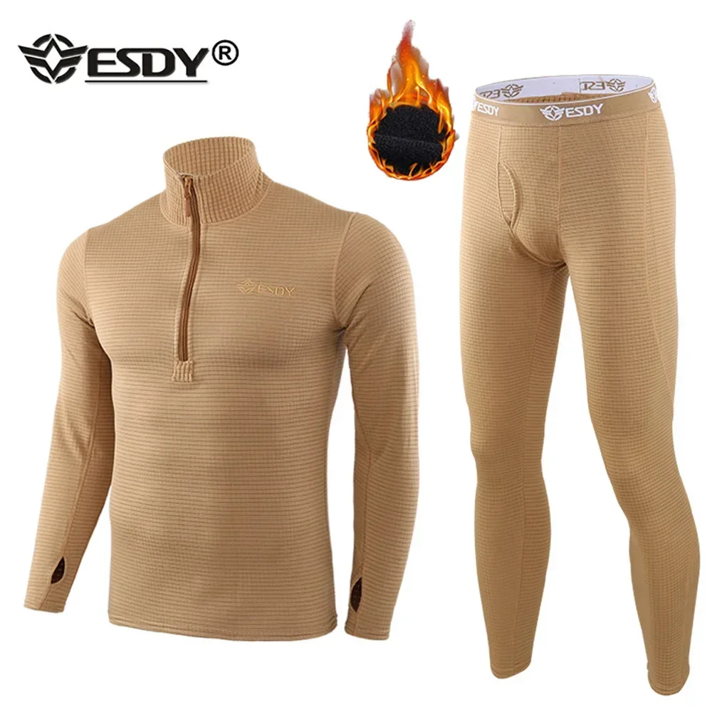 Men’s Thermal Underwear Sets Sport Base Layer For Male Winter Gear Compression Suits For Skiing Running  Long Johns