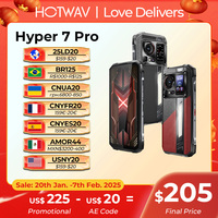 HOTWAV Hyper 7 Pro 5G Rugged Phone 200MP Android 14 6.6'' FHD+ 120Hz Smartphone 36(16+20)GB 256GB 10800mAh 33W Mobile Phone