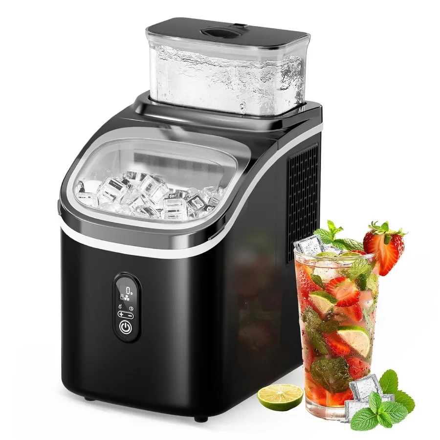 ماكينة صنع الثلج المحمولة مع وظيفة التنظيف الذاتي للاستخدام المنزلي والمكتبي خزان مياه خارجي سعة 1.5 لتر ينتج 16 قطعة في 13 #1