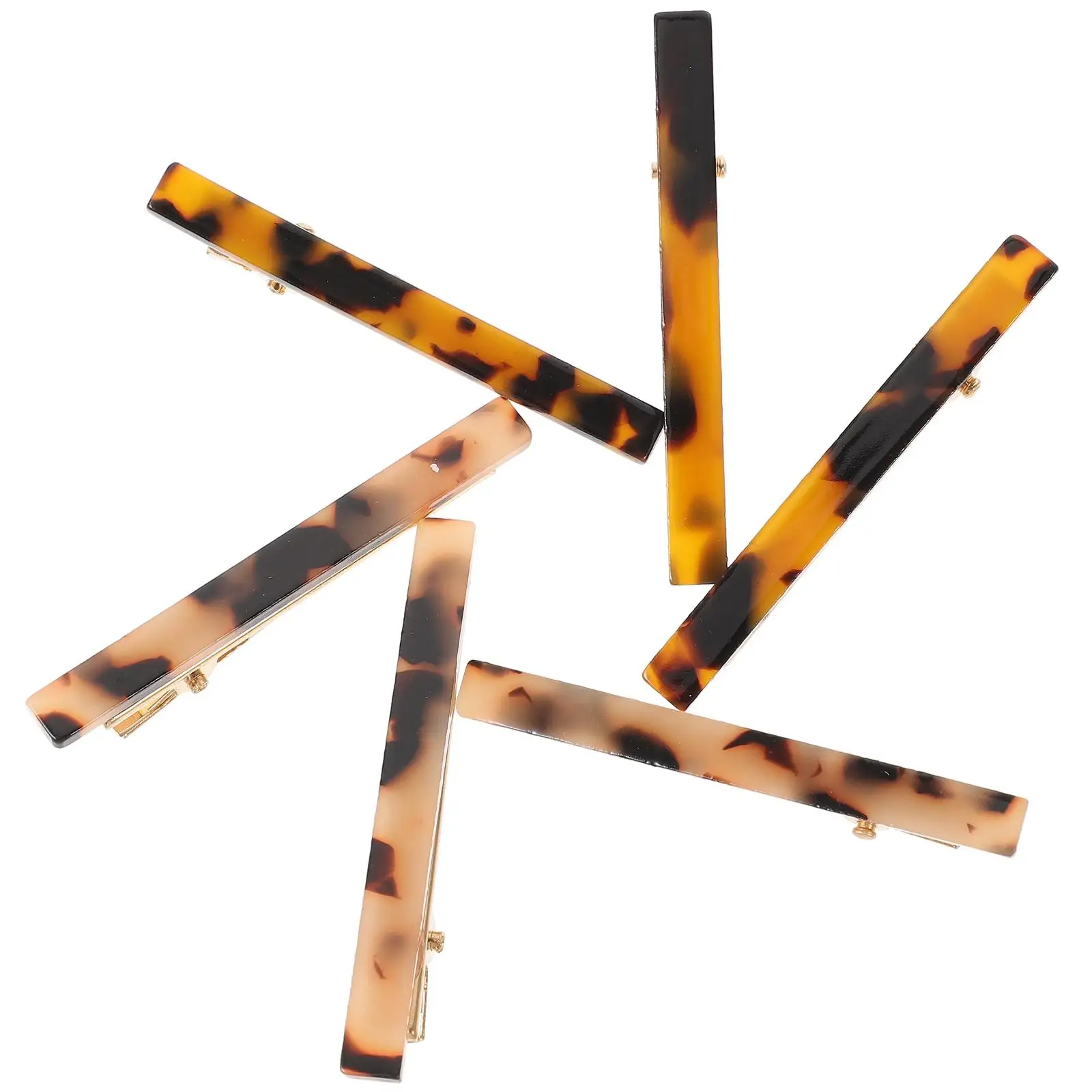 

6 шт. ацетатные заколки для волос с леопардовым принтом, плоские коготь, аксессуары для укладки, легкие, удобные, антидеформируемые подарки для волос