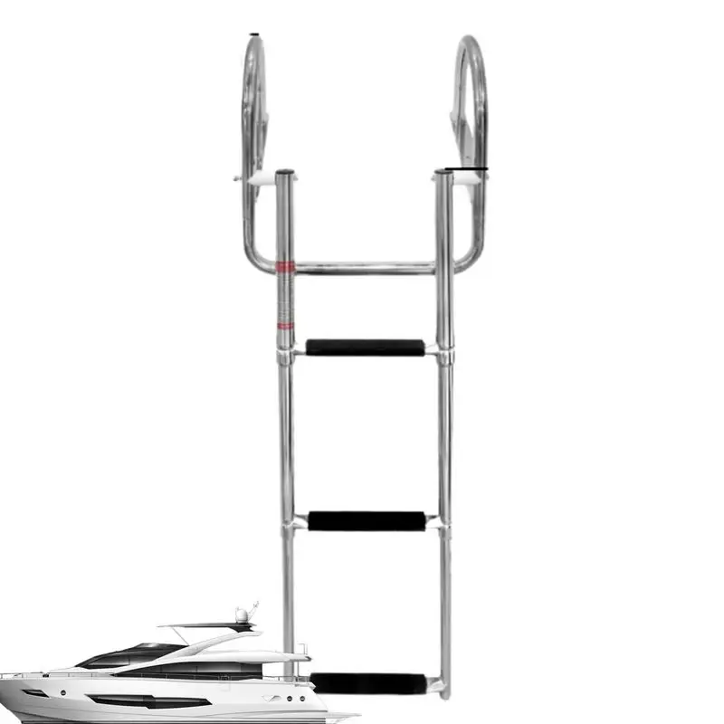 

Folding Marine Ladder Stainless Steel Extendable Boat Ladder Heavy Duty Extendable Telescoping Rear Entry Inboard Folding Dock