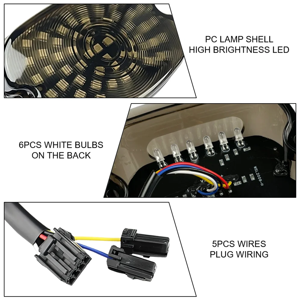 Motorcycle Tail Rear Light LED Rear Lamp Brake Stop Taillight for Harley-Davidson Sportster Softail Dyna Lay Down Super Glide view 4