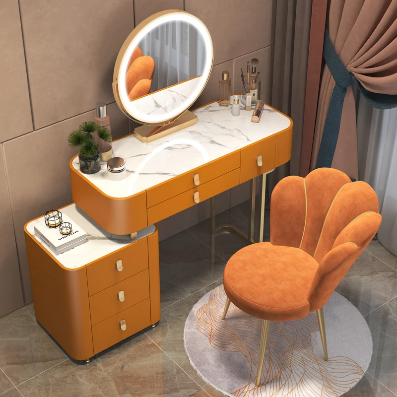 Modern Dressing Table Decoration Girls Storage Cheap White Clothes Organizer Toaletka Z Lustrem Do Sypialni Home Furniture