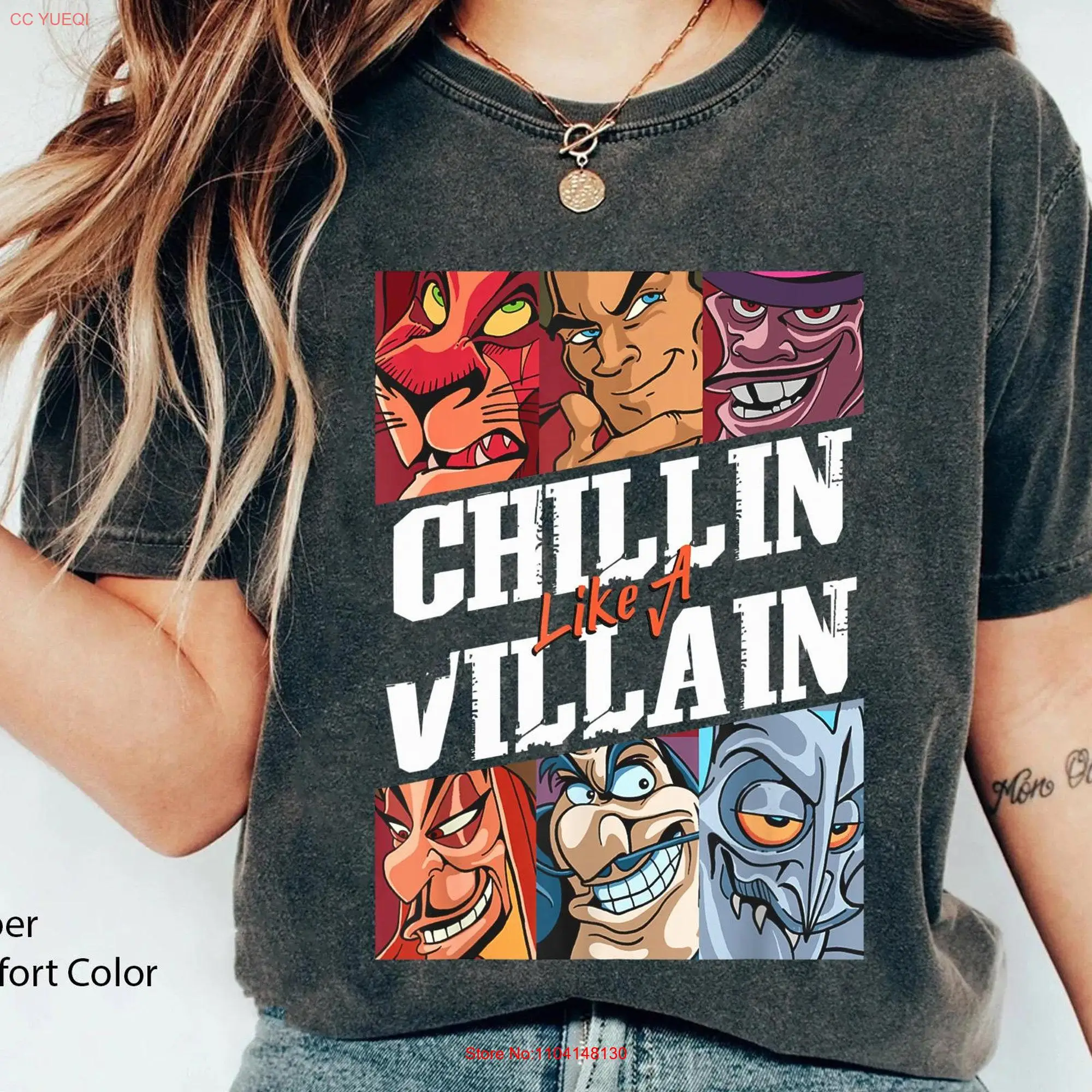 Retro Chillin Like A Villain Comfort Colors T shirt Scar Hades Jafar Villains 2024 Family Trip Outfit Magic Kingdom