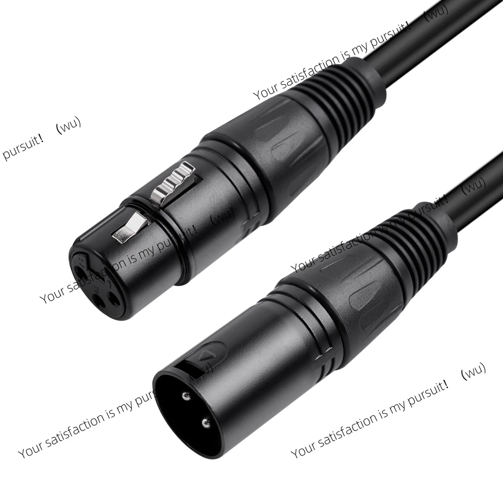 Dual Shield Black Metal Head Full Balanced Kanon XLR Male to Female Microphone Balanced Kanon Cable
