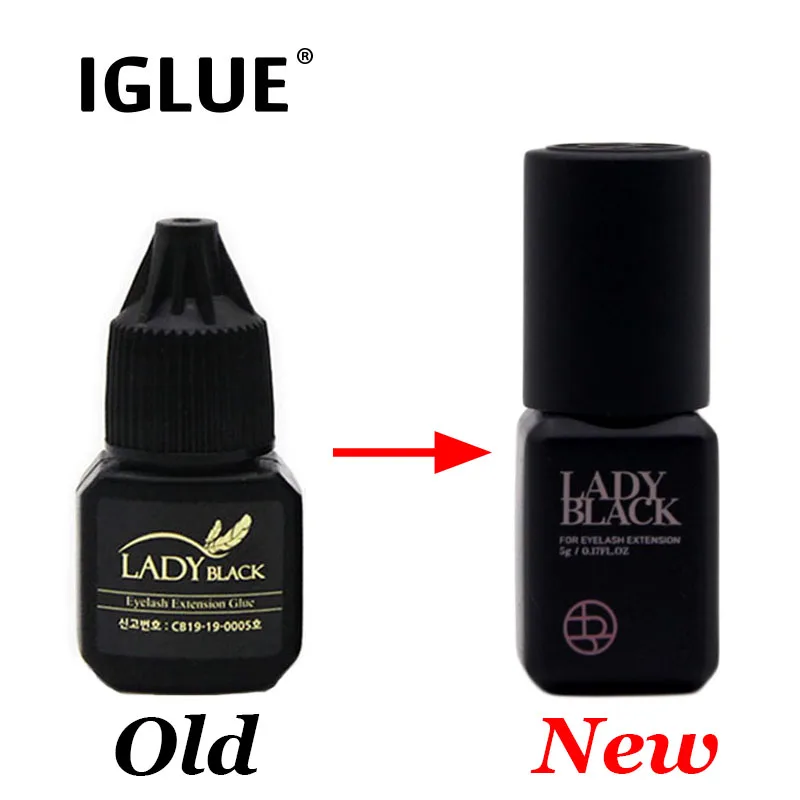 New Lady Black Glue For Eyelash False Extension Supplies 5g Black Cap Adhesive Makeup Beauty Tool Korea Lasting With sealed bag