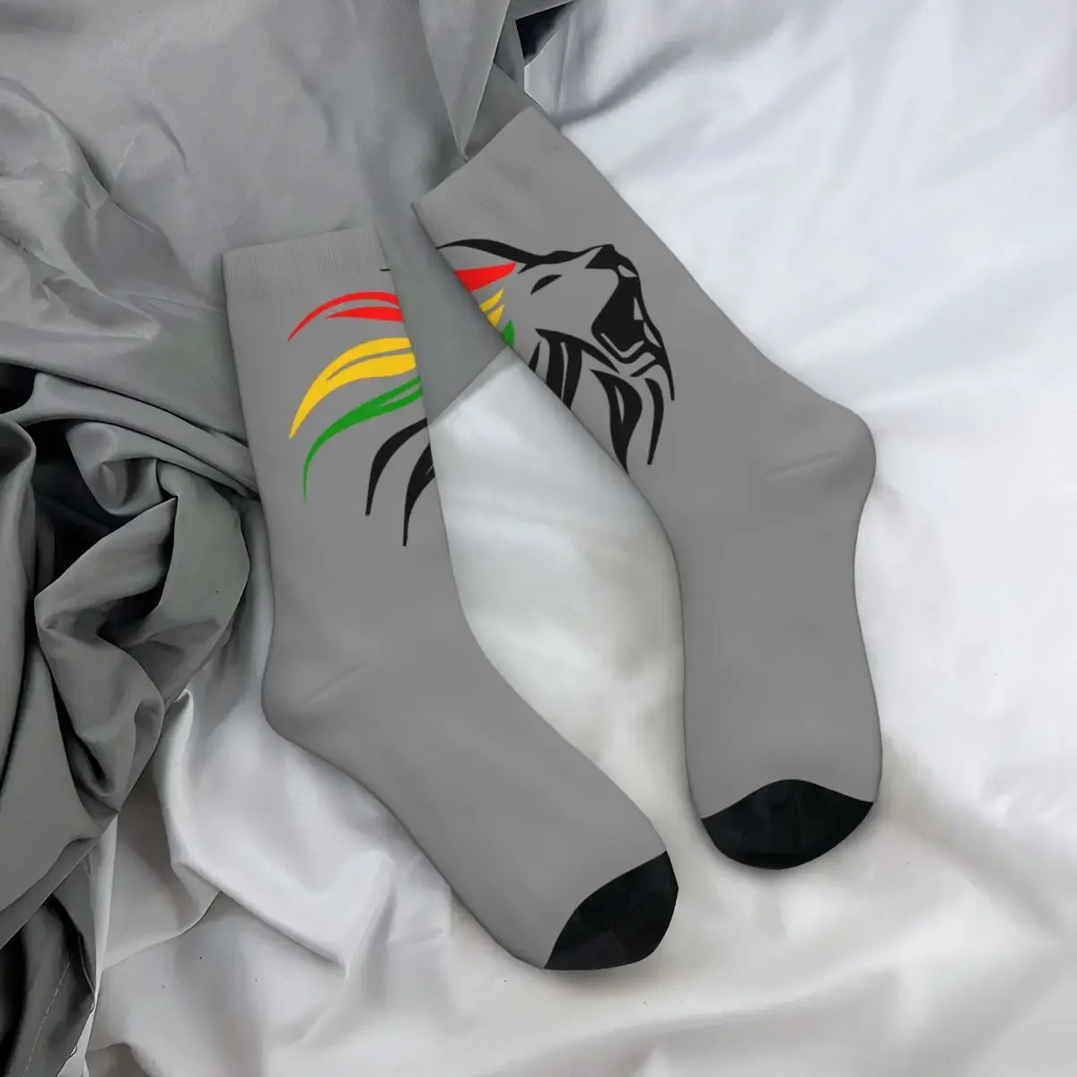 Fashion Cool Rasta Lion Of Judah Art Dreadlock Rastafari Soccer Socks Long Socks for Unisex Breathable Basketball Socks