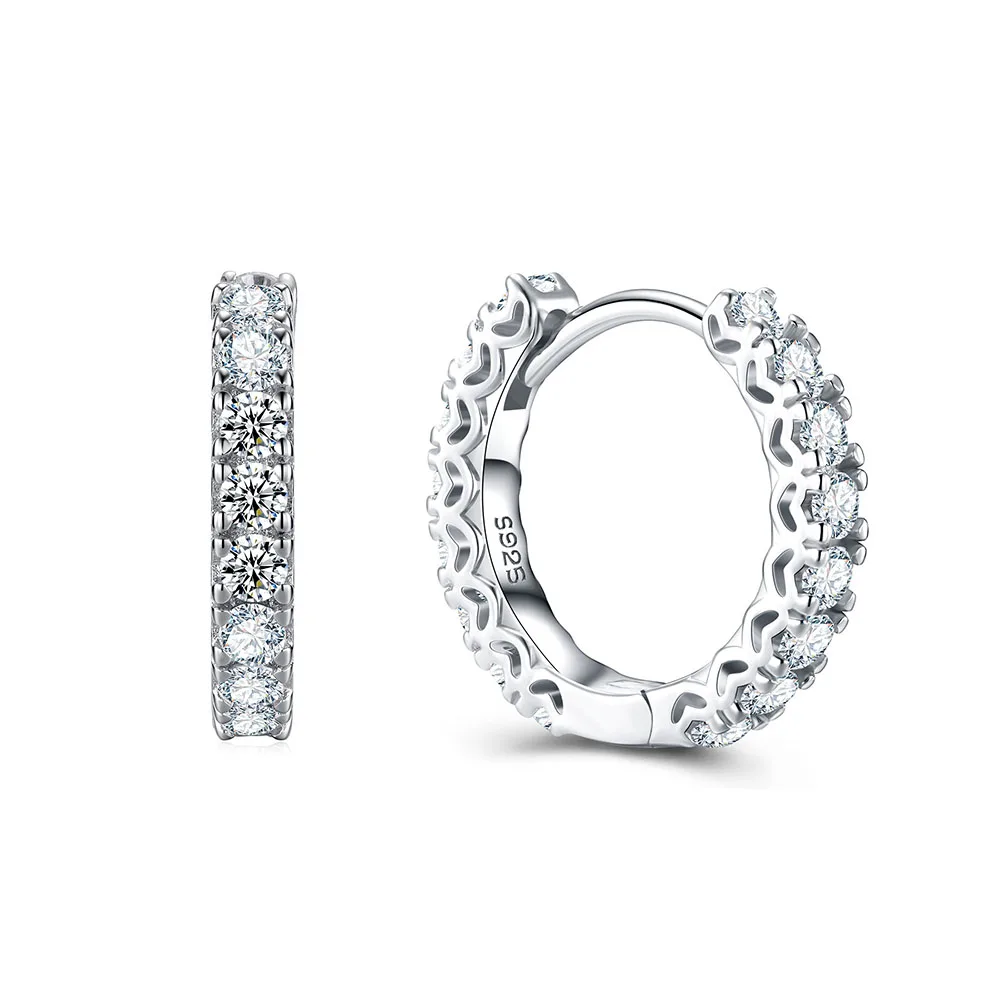 Apexelle Brand Classic Jewelry 925 Sterling Silver Earrings Moissanite Hoop Earrings For Women GRA Certificate Fine Jewelry