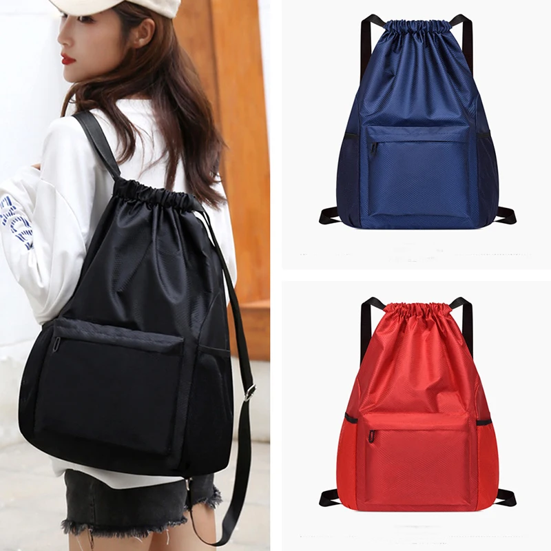 Waterproof Drawstring Pocket Simple Drawstring Backpack New Men's And Women's Sports Hiking Bag