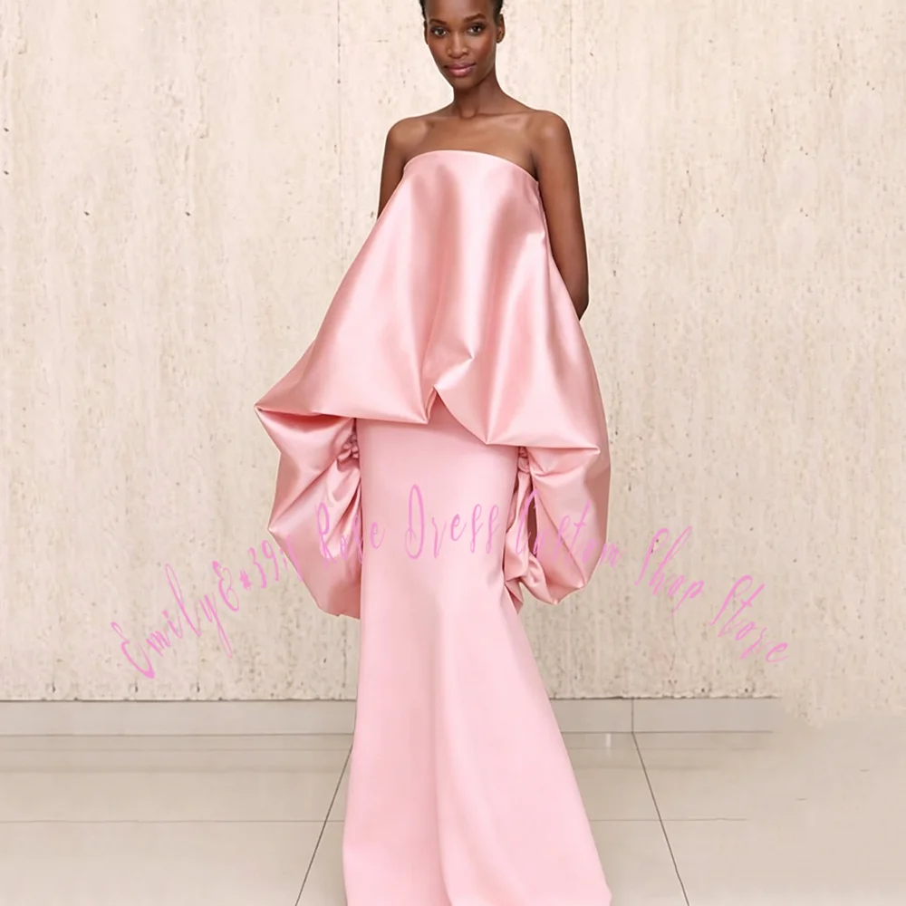 Fashion Blue Women's Prom Dress Strapless Stylish Long Mermaid Evening Dresses Floor Length Cocktail Evening Party Dresses image 4