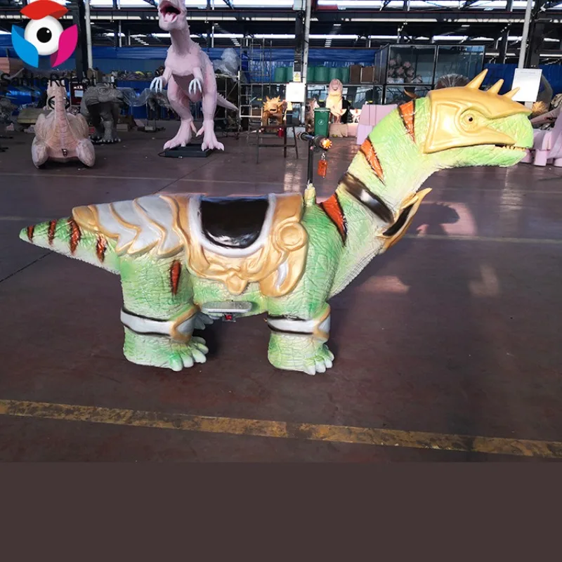 Plaza shopping mall children's interactive dinosaur car, simulated dinosaur model