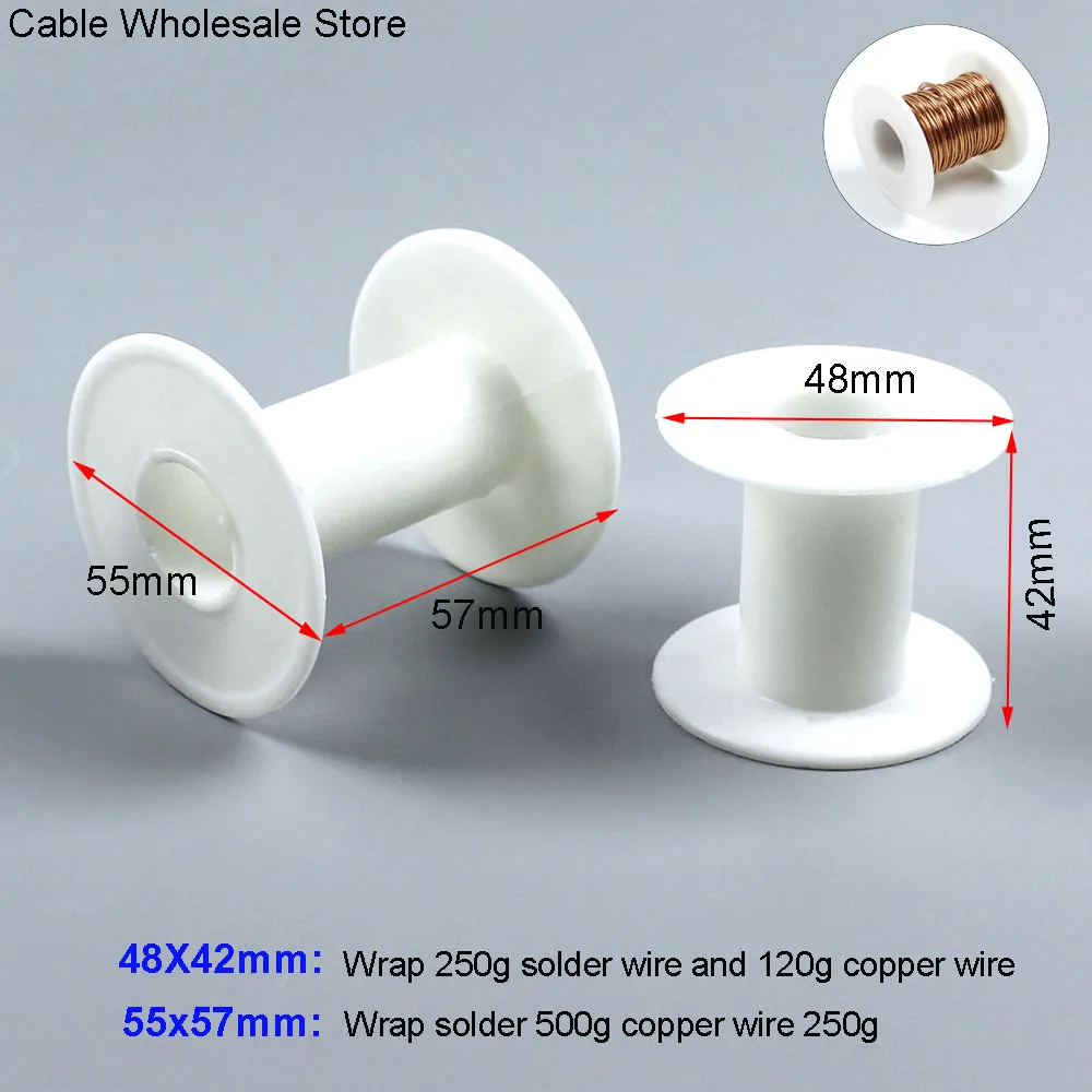 5/10pcs Plastic Empty Spools White used for beaded wire, wire rope, ribbon, jewelry accessories Tools 48X42/55X57mm