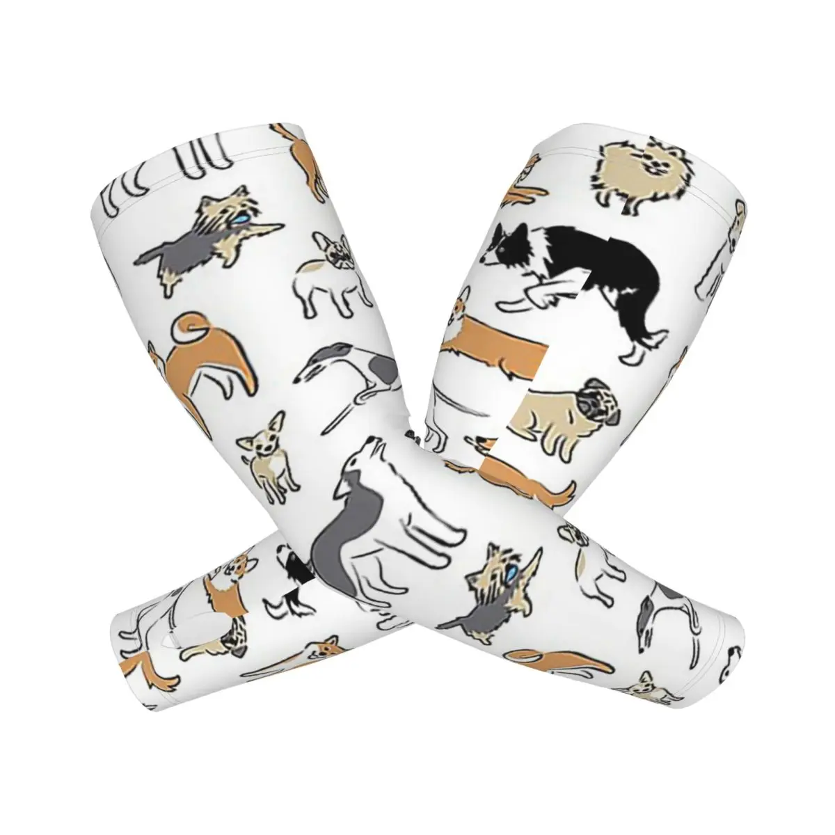 

Border Collie Outdoor Arm Sleeves Sun UV Protection Cover Summer Ice Silk Cycling Tattoo Sleeves