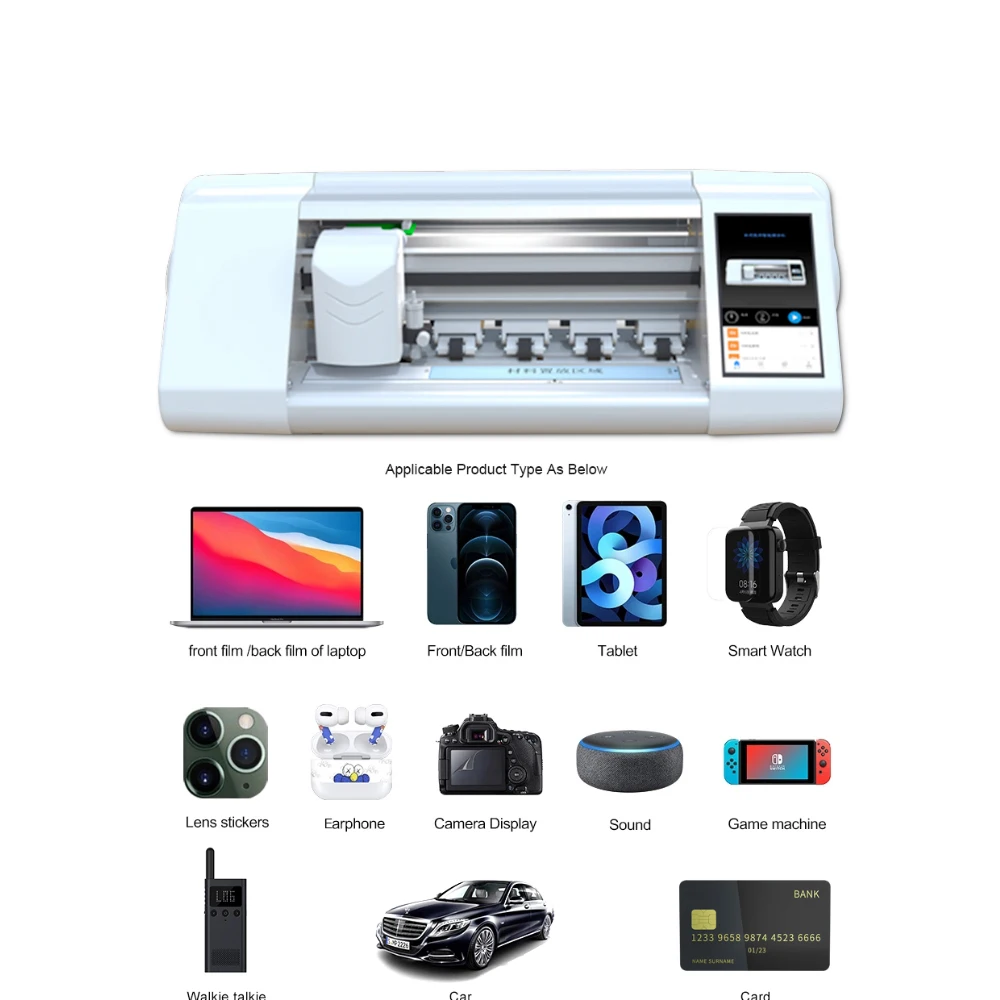 Lanbi Customized Fully Automatic Mobile Phone Screen Protector Cutting Tpu Hydrogel Film Skin Sticker Cut Plotter Machine